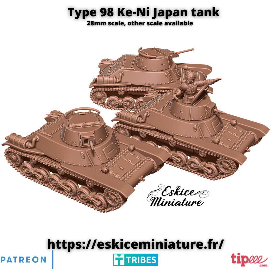Type 98 Ke-Ni Japan tank - 28mm